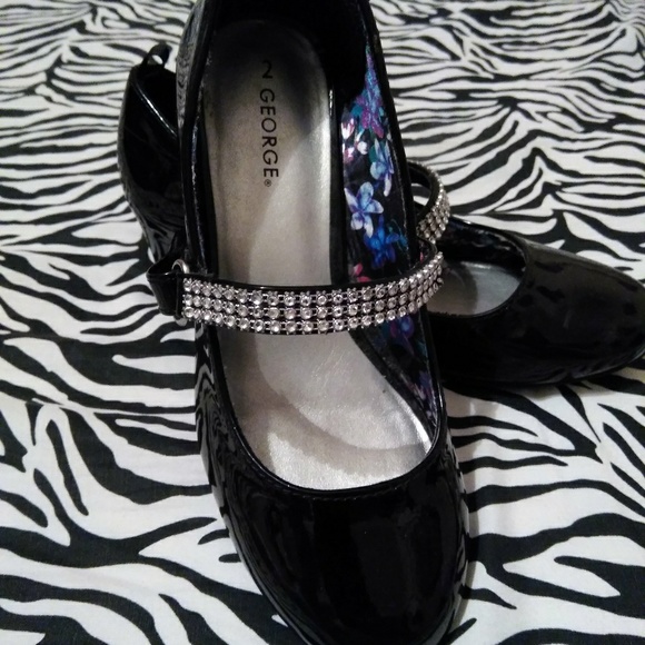 black shoes with diamonds
